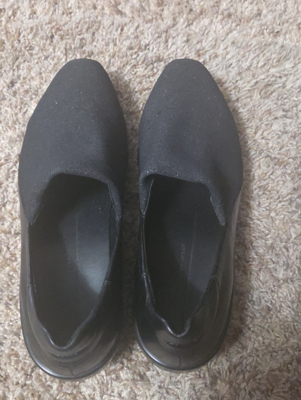 Ecco Black Wedge Slip-On Women's Shoes